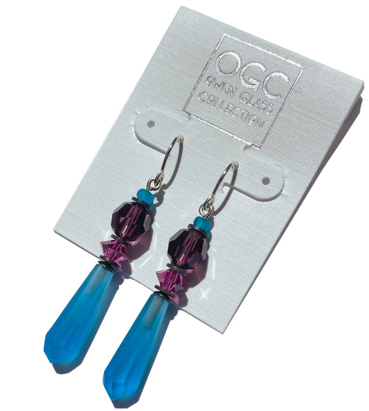 Opera Prism Earrings in Aqua