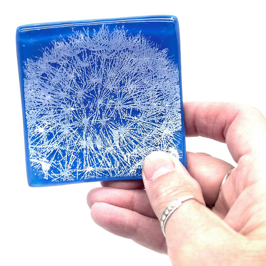 Enameled Glass Trinket Dish - Dandelion