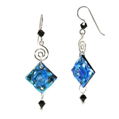 Spiral-Square Earrings