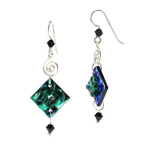 Spiral-Square Earrings