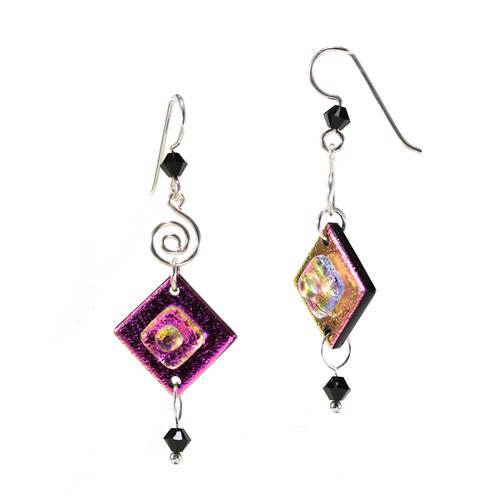 Spiral-Square Earrings