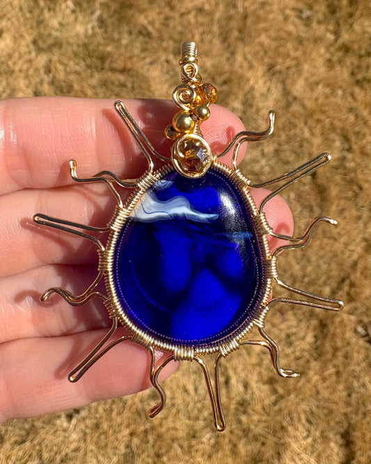 Wire-wrapped Nubbin Pendant