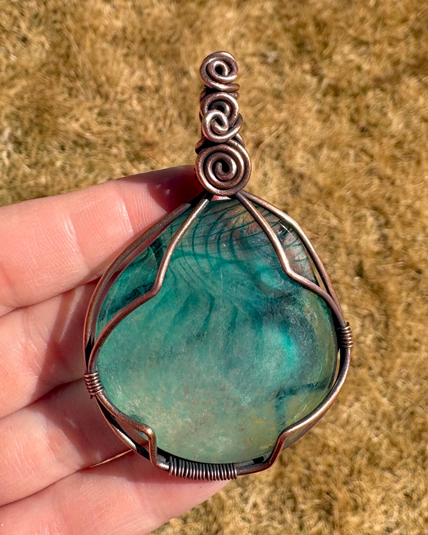 Wire-wrapped Nubbin Pendant