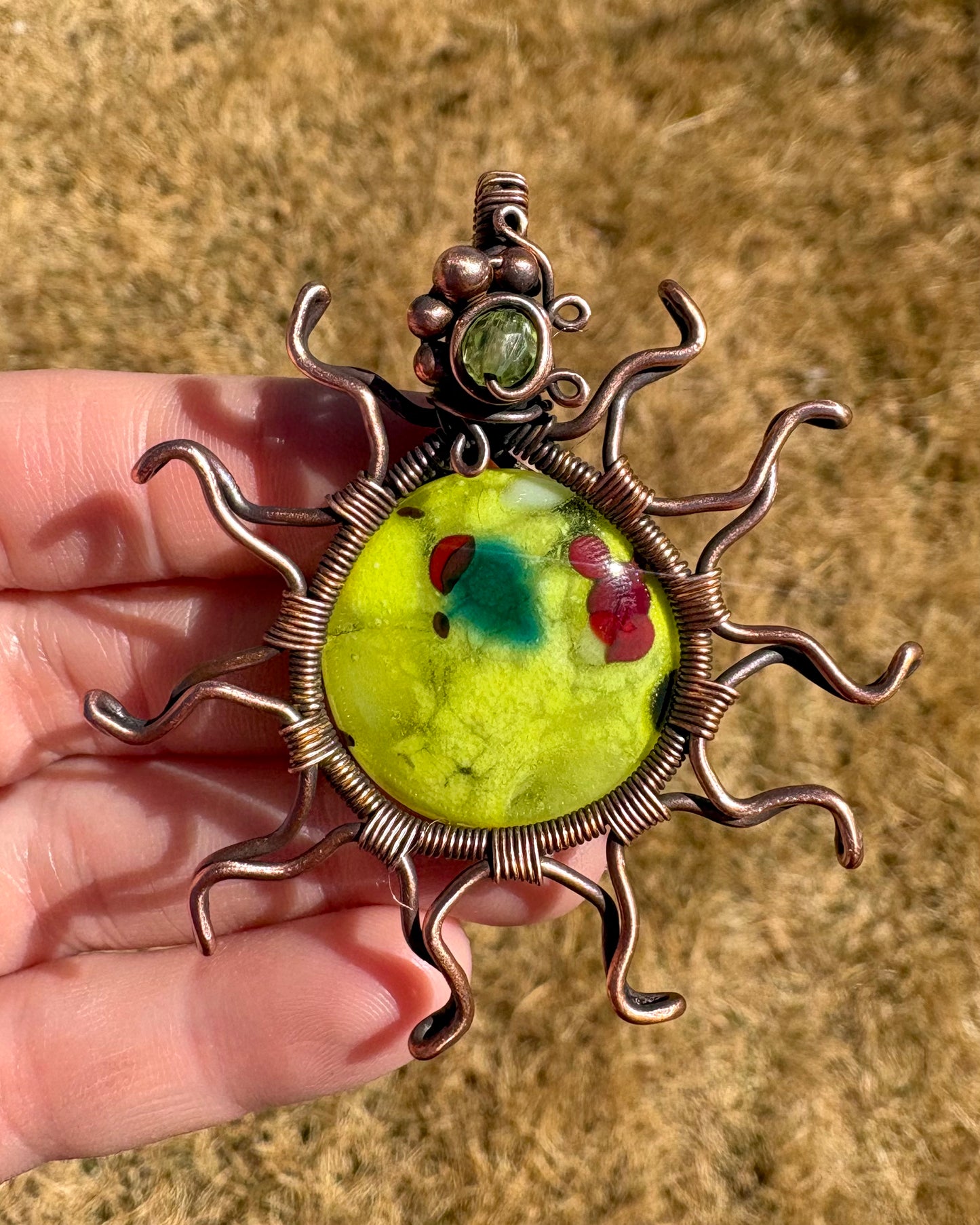 Wire-wrapped Nubbin Pendant