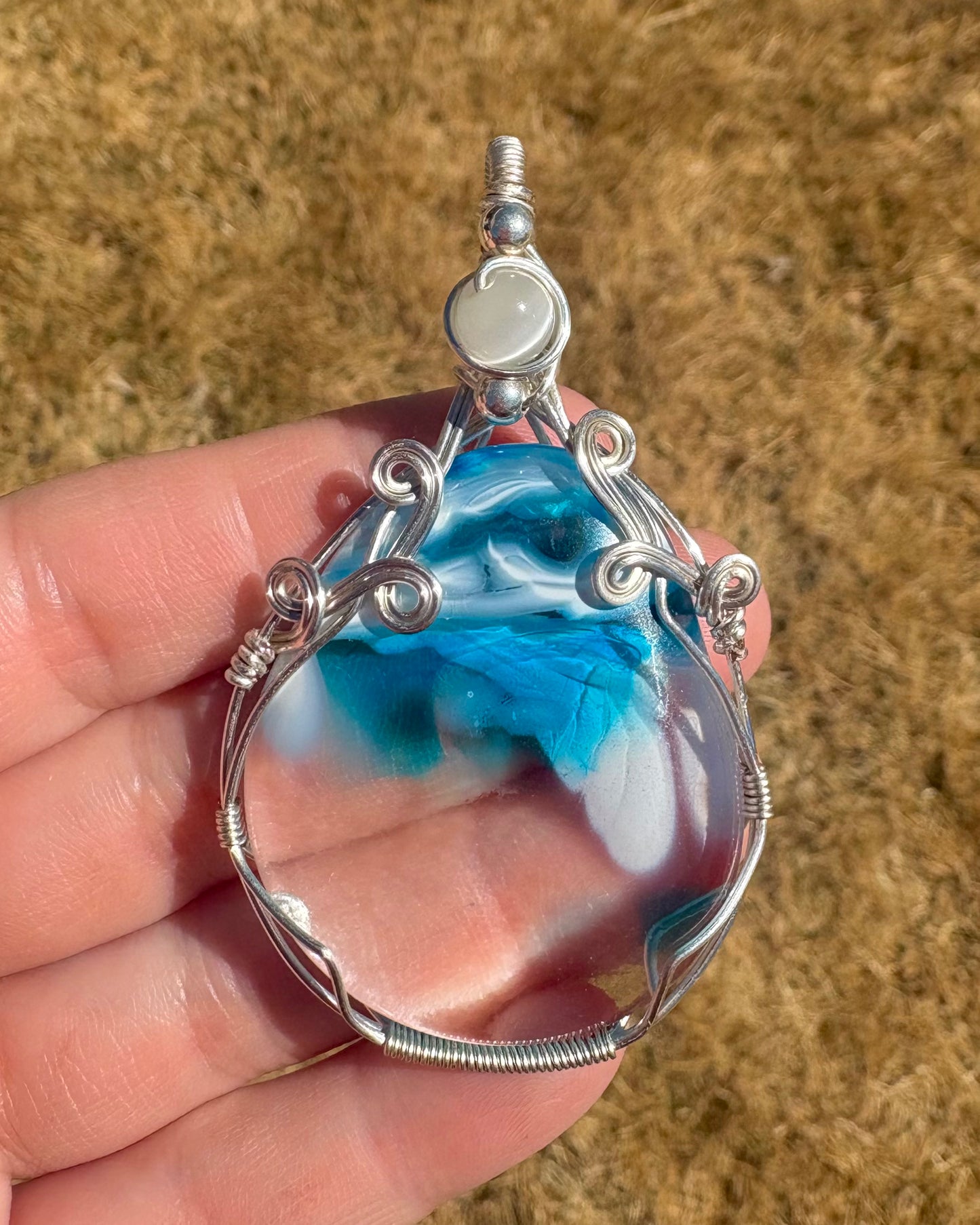 Wire-wrapped Nubbin Pendant
