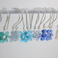 Beaded Glass Flower Earrings (Assorted Colors)