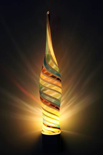 Nightlight in Swirled Glass