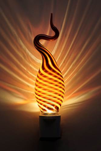 Nightlight in Swirled Glass
