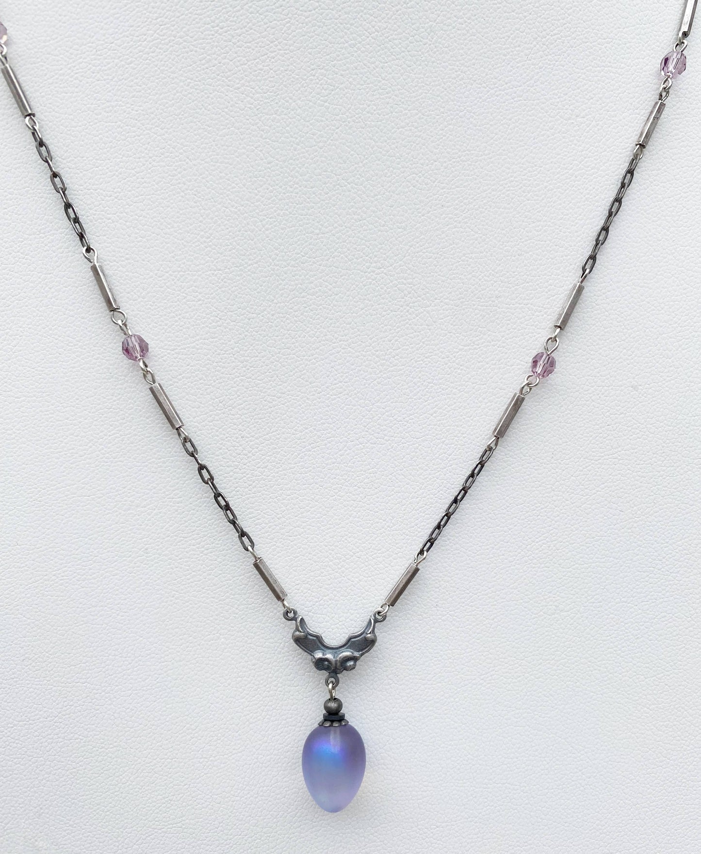 Deco Glass Pendant Necklace
