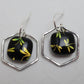 Hexagon Dragonfly Earrings