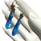 Long Turquoise Prism Drop Earrings