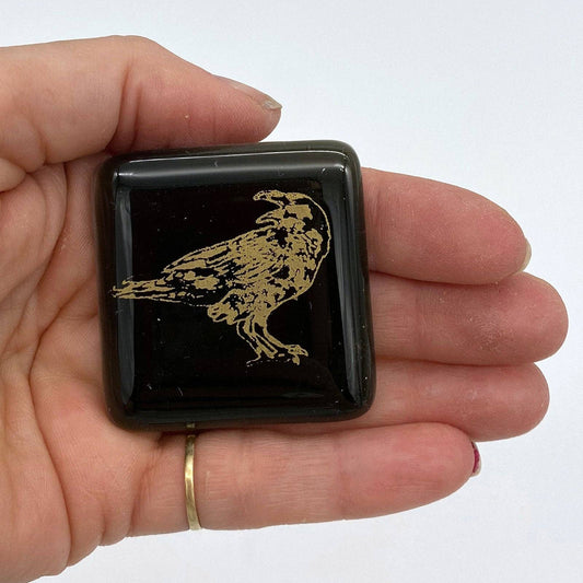 Glass Magnet - Mystical Raven