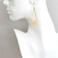 Cream & Pink Glass Earrings