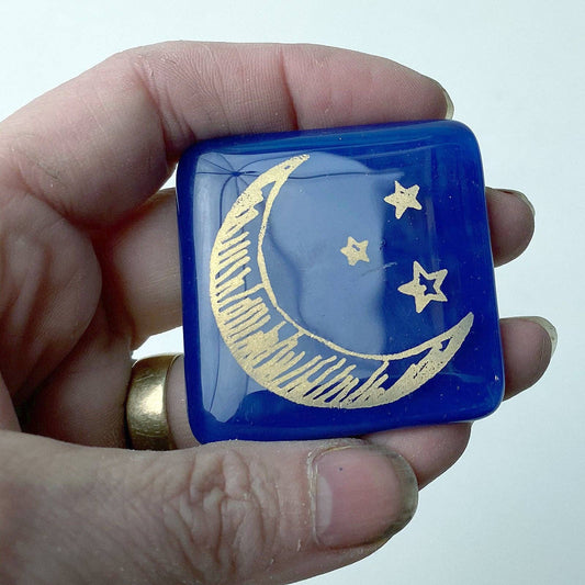 Glass Magnet - Half Moon