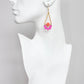 Fuchsia & Salmon Glass Earrings