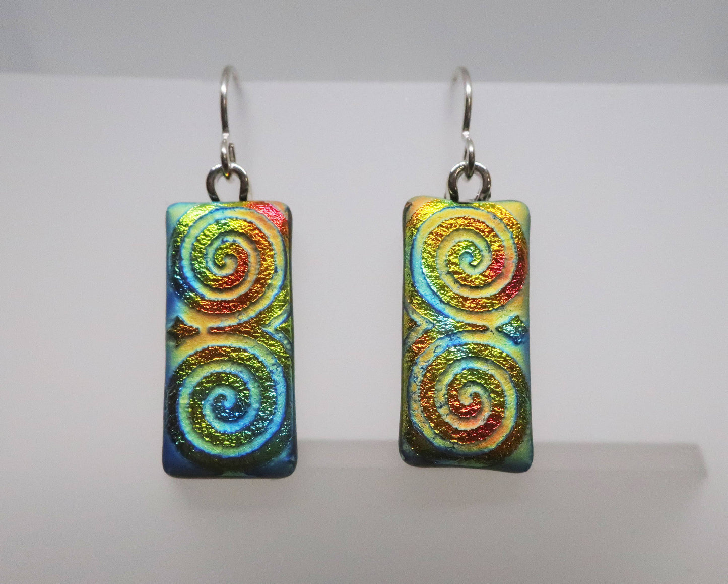 Spiral Dichroic Earrings
