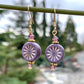 Aster Flower Glass Earrings - Asst Colors