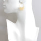 Glass Fringe Hoops - Cream