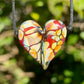 Confetti Flameworked Glass Heart Necklace