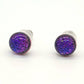 Dichroic Stud Earrings - Round