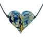 Confetti Flameworked Glass Heart Necklace