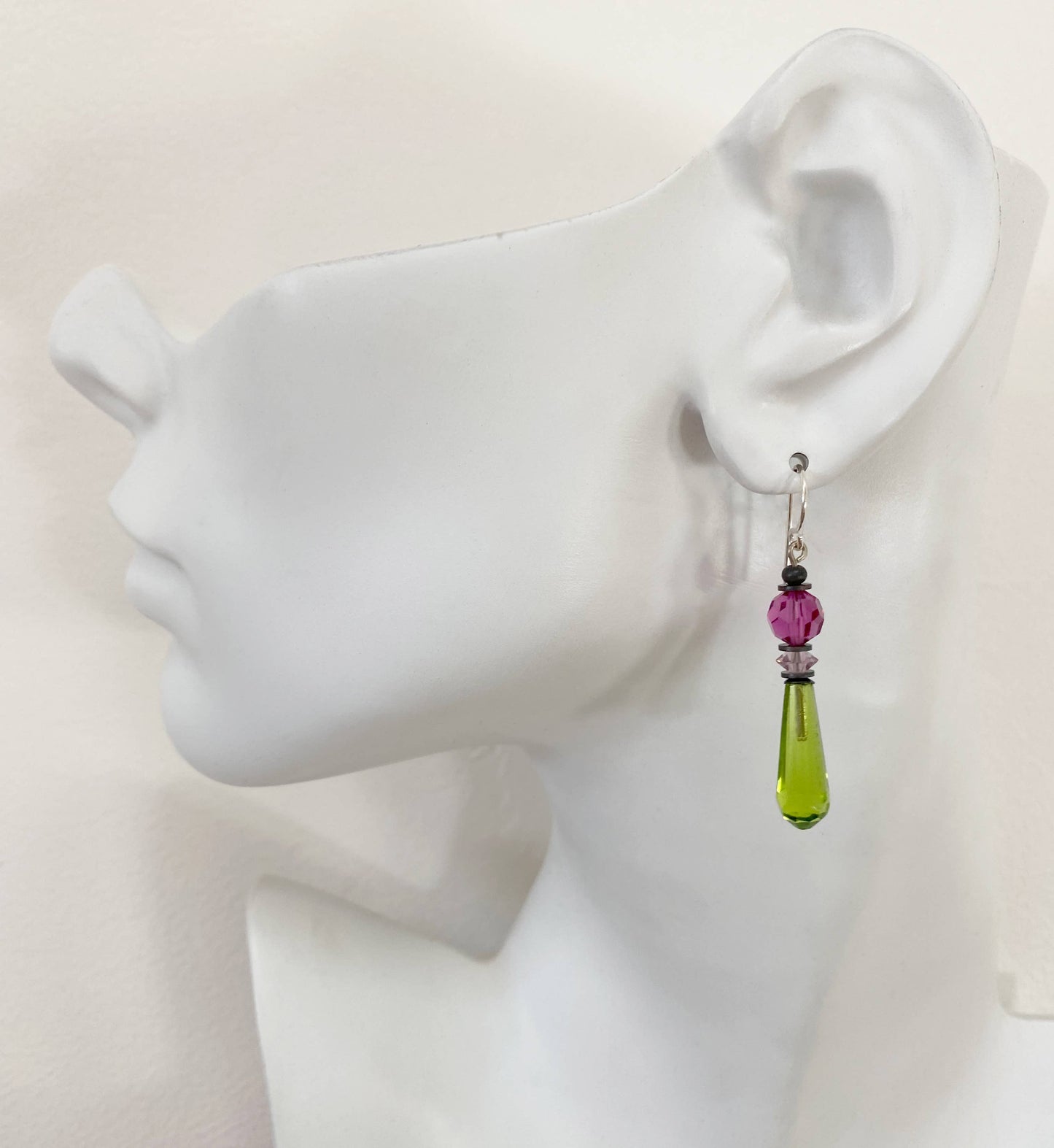 Opera Prism Earrings in Citrus Green