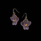 African Violet Wire Earrings